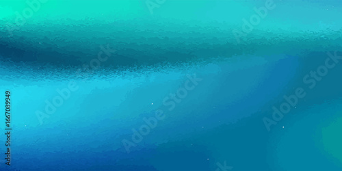 Blue-green gradient studio room, abstract background pattern, walls and floor reflect neon lights, dark tones and feel speed of digital technology connected blue-green background modern.