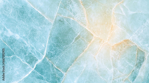 Blue and Yellow Marble Texture with Cracks and Detail