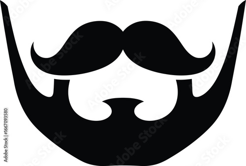 Movember beard vector art of beard and mustache, a symbol of masculinity and style, perfect for barbershop or fashion design vector