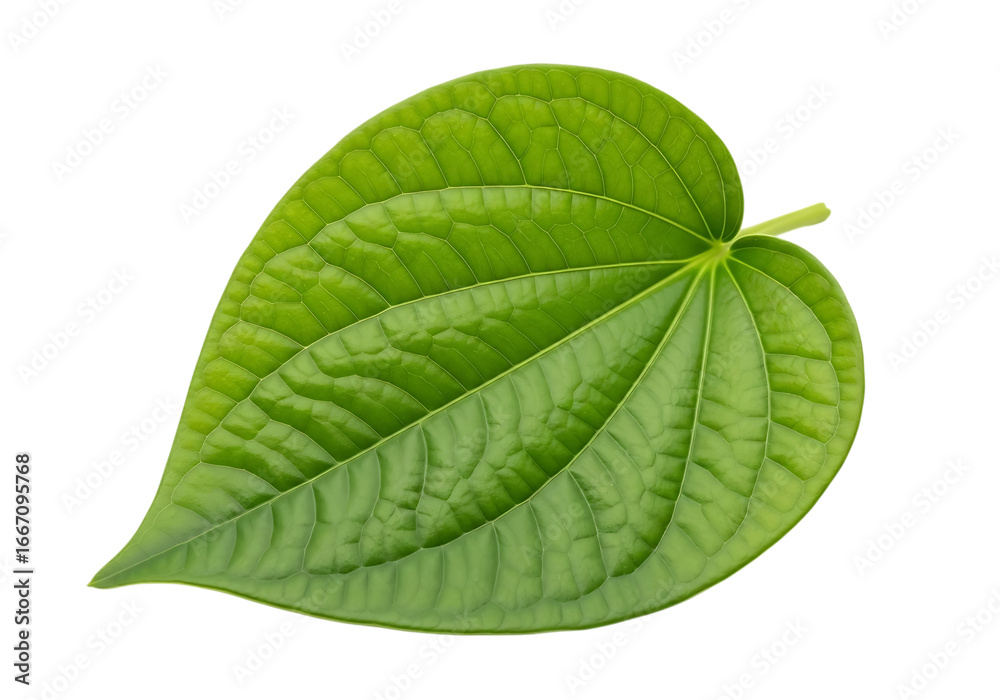 Fototapeta premium Green betel leaf isolated on transparent background