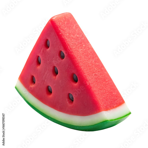 Watermelon Wedge Shaped Eraser Isolated on White Background