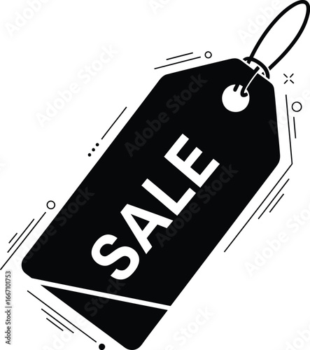 Cyber monday sale tags vector art of sale tag with sketchy design vector