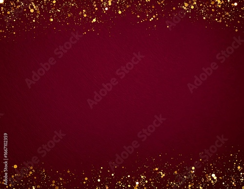 Maroon background with gold glitter border