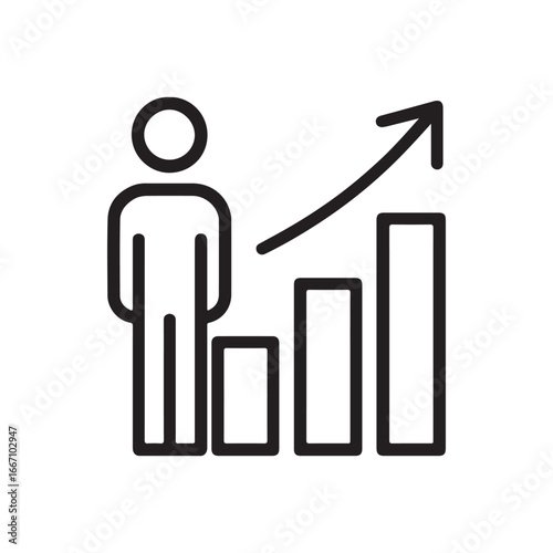 Moving Up Line Icon