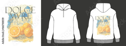 Men's hoddie mockup with print