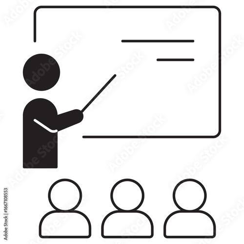 Training Icon, Training Program Guide, Training Manual, Training and Development Plan, Employee Training Framework, Training Curriculum Standards, vector