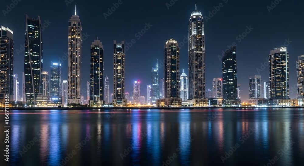 Obraz premium dubai marina at night