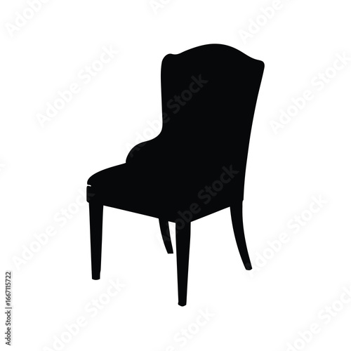 silhouette of a chair on white background