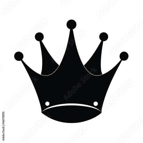 silhouette of a crown on white background
