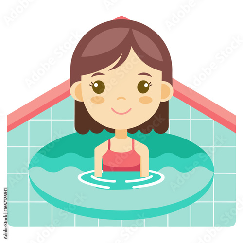 girl in the pool
