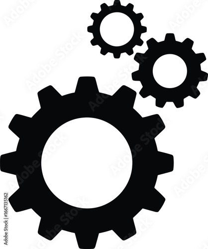 Interlocking Gears Industrial Teamwork and Efficiency.