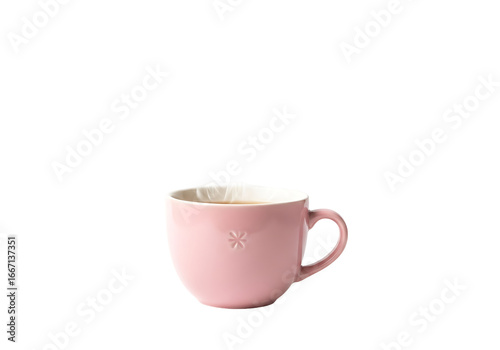 Wallpaper Mural A light pink teacup, filled with a brew, sits against a black backdrop, showcasing the delicate details of the porcelain. Torontodigital.ca