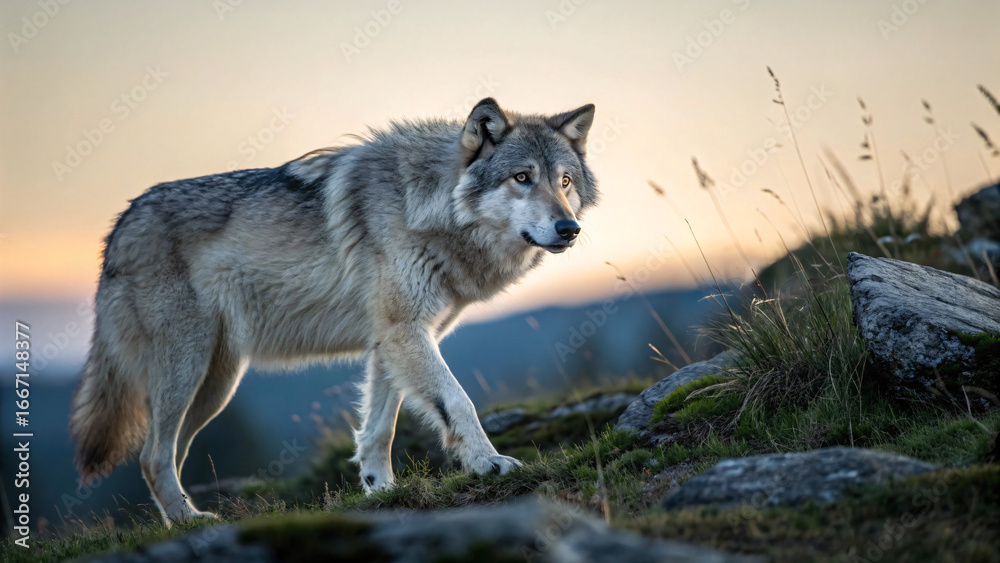 Obraz premium wolf in the woods