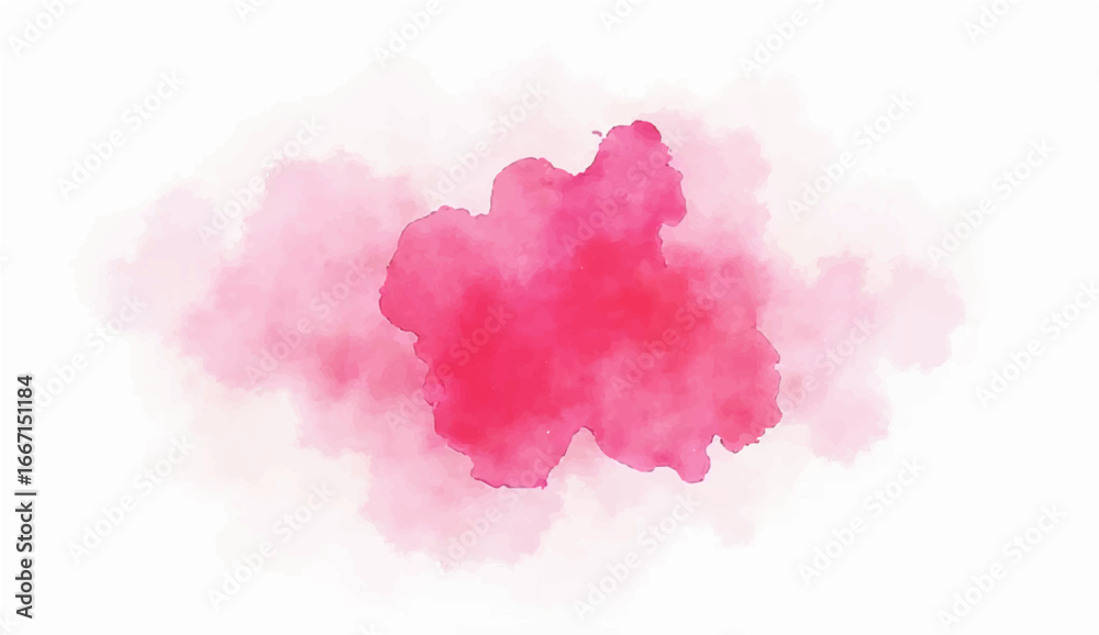 Fototapeta premium Artistic pink watercolor splash effect template
