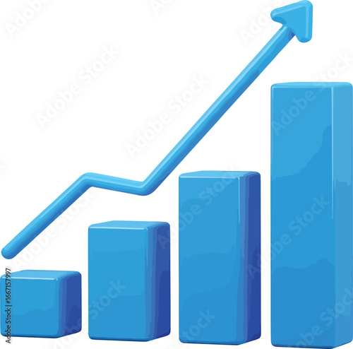 Vector, illustration, blue graphic, business, for stocks, trading, crypto, finance, money, up