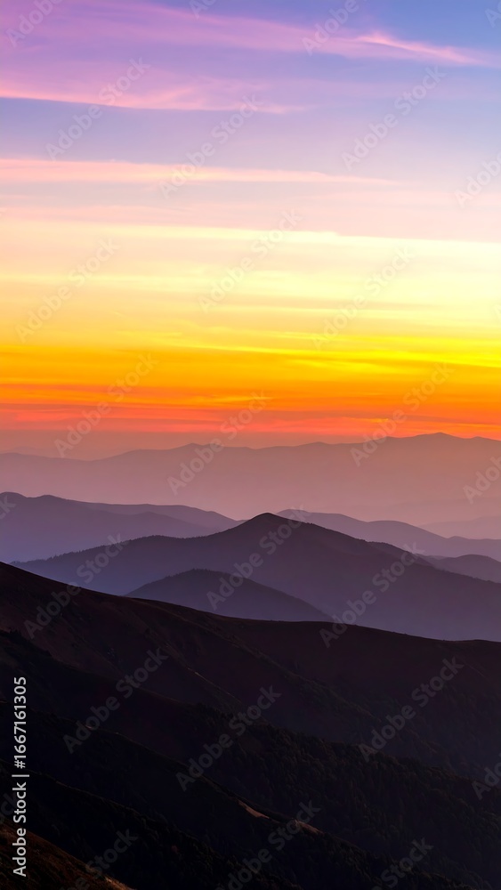 Obraz premium Mountain Sunrise Panorama