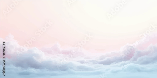 Beautiful abstract blue sky with white clouds, a perfect representation of a bright and sunny day