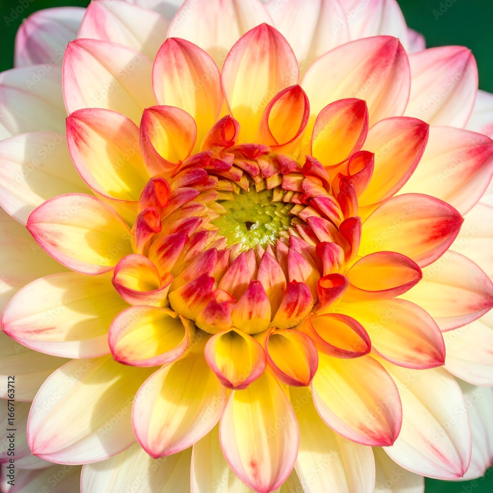 Fototapeta premium Close-up of a vibrant dahlia blossom