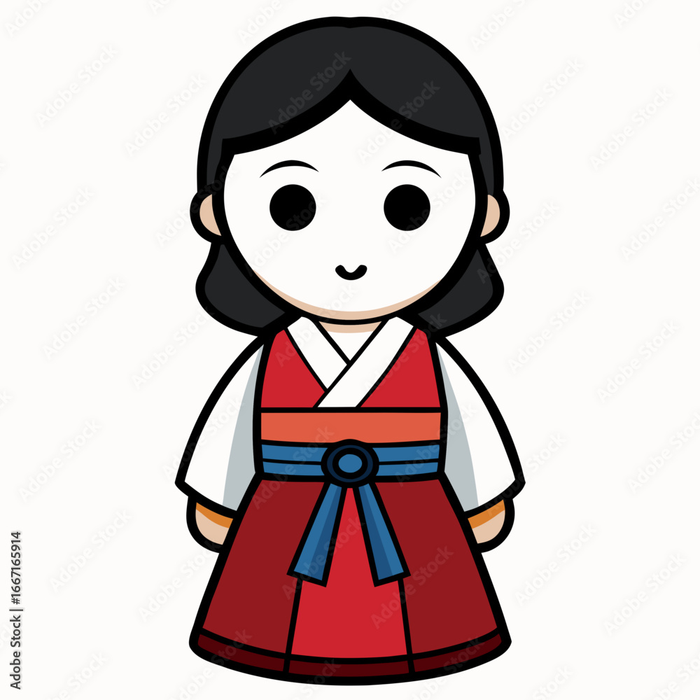 creative details Hanbok Vector Illustration creative details Hanbok Vector Illustration