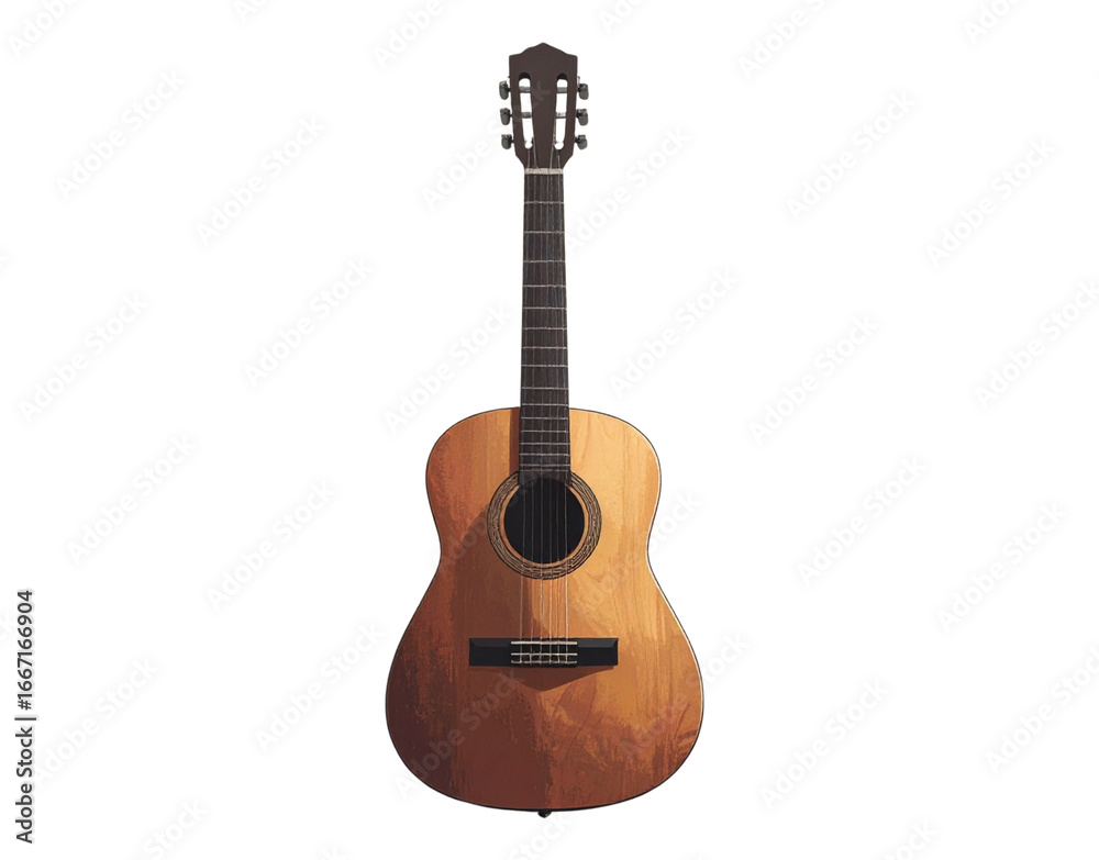Naklejka premium Transparent Png style acoustic guitar picture