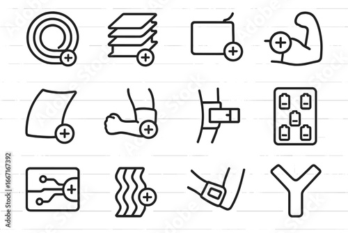 Vector voltage elbow icon icons strap sleeve slab battery cell flexible