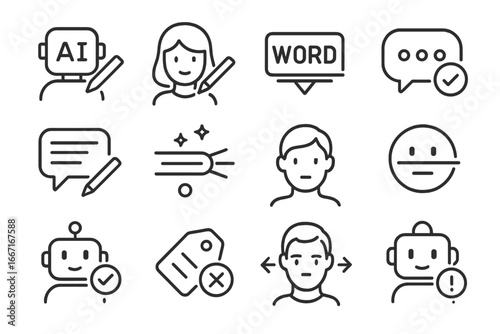 Vector icons clarity pencil profile symbol beam filter emoji avatar icon ai