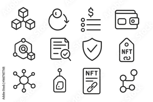 Icon vector symbol smart icons clean crypto audit nft origin gas accountability