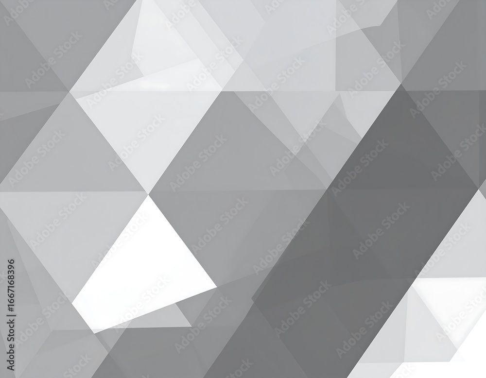 Obraz premium Abstract geometric background with overlapping triangles in shades of gray