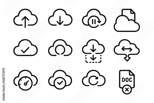 Speed sync download upload network completed cloud vector icon icons to interface