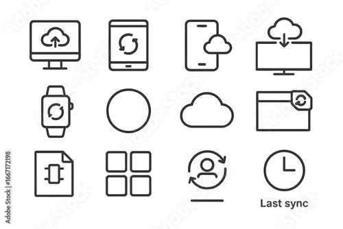 Compatibility toggle cloud app view sync platform access file desktop cross vector