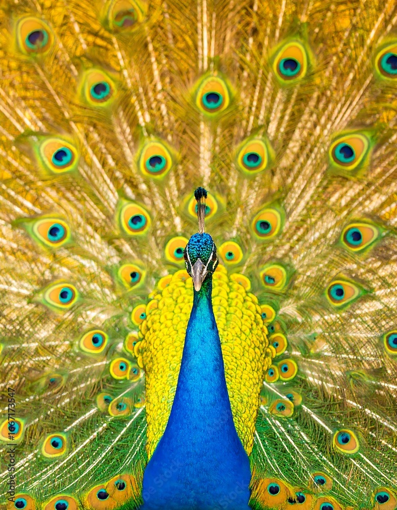 Obraz premium Peacock's vibrant display