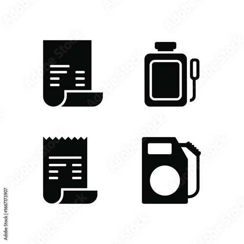 Fuel receipt and gas can icons representing fuel costs and expenses