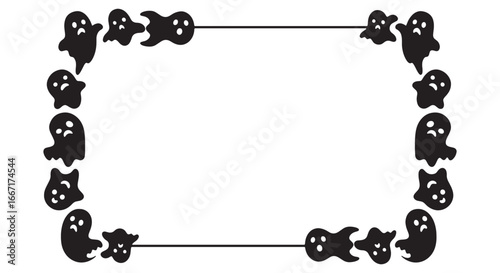 halloween border frame vector