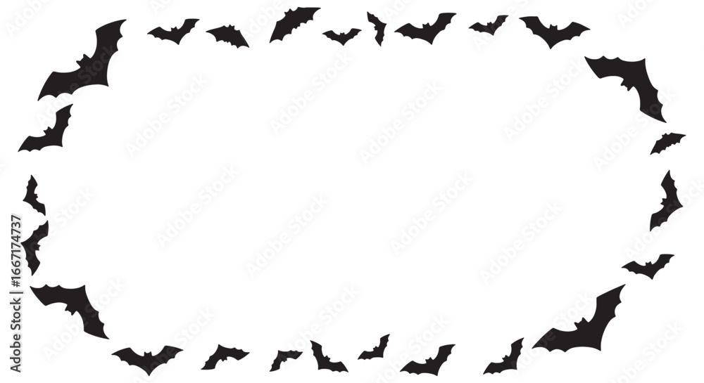 Obraz premium halloween border frame vector