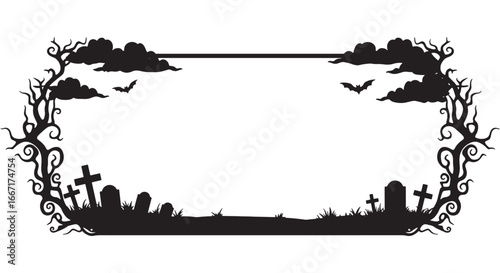 halloween border frame vector
