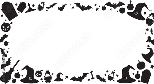 halloween border frame vector