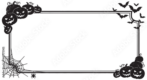 halloween border frame vector