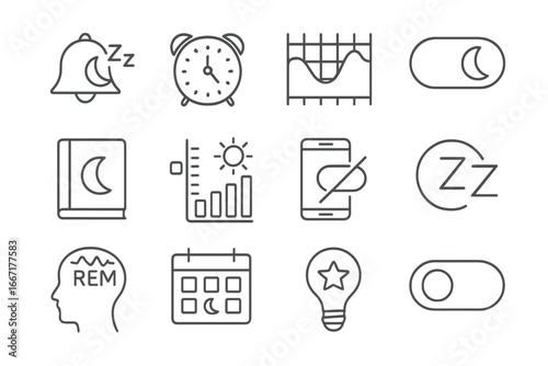 Log vector button app night snooze ui screen icon sleep tips bedtime