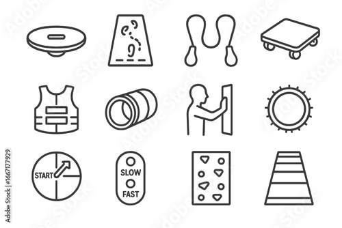 Path movement icons icon ladder spinner crawling challenge tool symbol vector push
