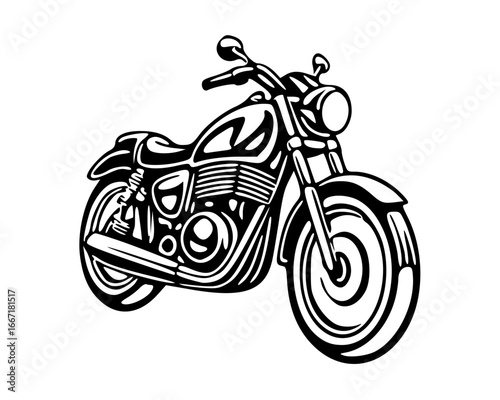 motorcycle on white background