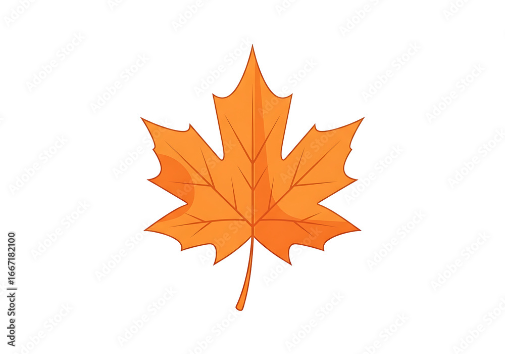 Fototapeta premium A vibrant autumnal maple leaf stands out against a bold black background.