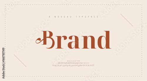 Brand Elegant alphabet letters font logo. Typography luxury classic lettering serif fonts decorative wedding vintage retro logos, design for fashion, beauty shop and brand. vector illustration
