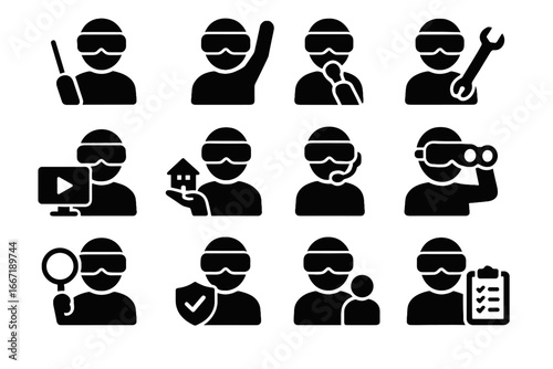 Researcher student assistant teacher vector administrator icon creator icons ar moderator classroom
