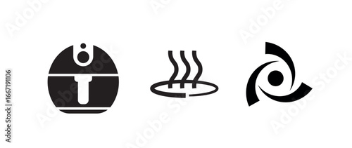 airfryer icon on white background	