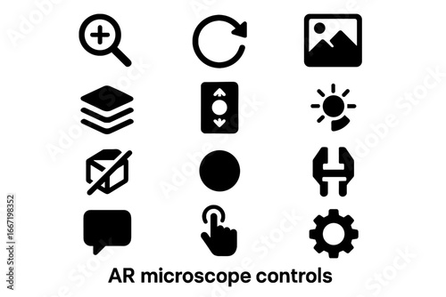 Adjuster view vector button gesture layer microscope input icon ar measure