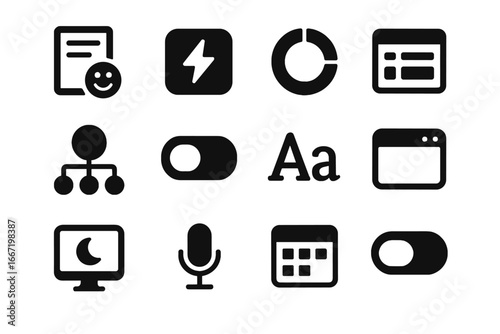Color flexible interface vector planner icon task choice frame style layout ai
