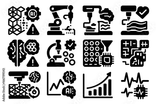 Recommendation pulse curve model icon bio evaluator ai printing eye vector generative