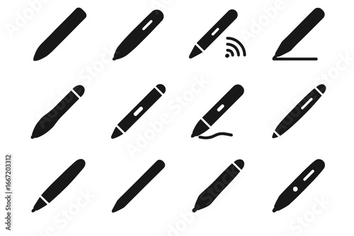 Led stylus electronic digital wireless icon smart vector pen interactive device pointer