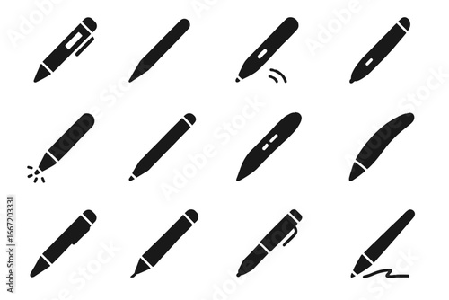 Micro smart tip stylus futuristic pen icon drawing vector ergonomic