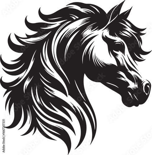 Wallpaper Mural A horse silhouette vector Torontodigital.ca